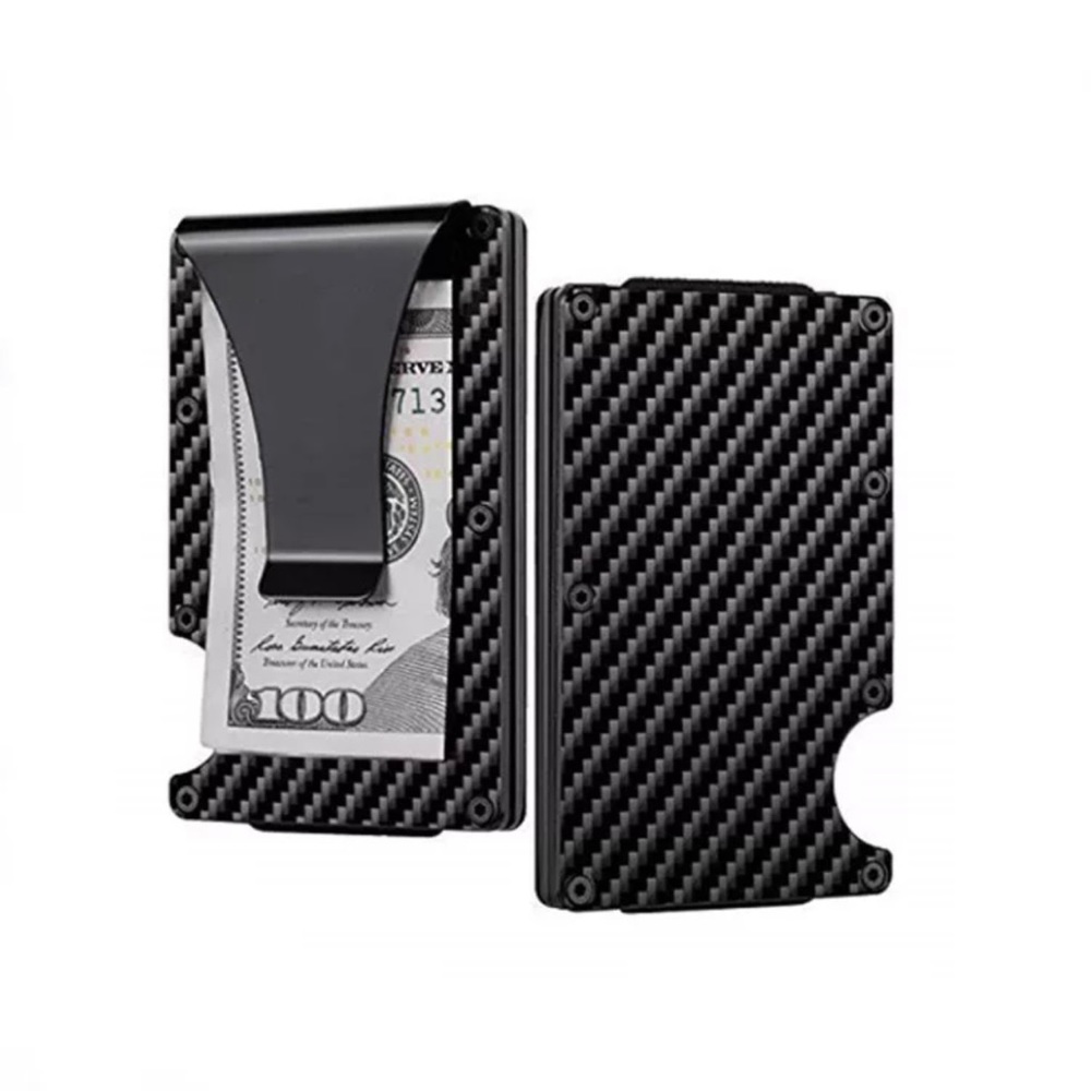 Carbon fiber card holder with money clip